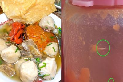 Apes! Sudah Selesai Makan Bakso, Cewek Ini Baru Sadar Ada Belatung Hidup di Botol Saos