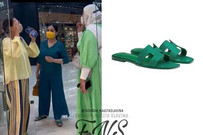 Gaya Nagita Slavina Pakai Sandal Teplek Branded Puluhan Juta, Netizen: Mirip Sandal Garut