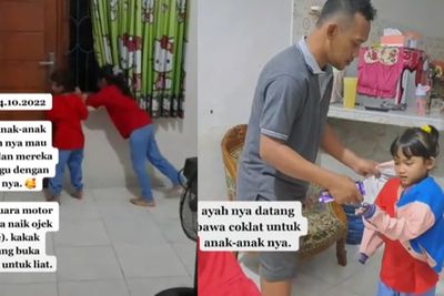Viral Video Anak Kegirangan Lihat Ayah Pulang Kerja, Netizen Terharu dan Nostalgia
