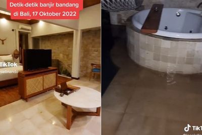 Pemandangan Vila di Bali yang Ikut Kebanjiran, Air Kolam Renang Berubah Warna