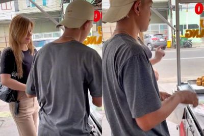 Viral Mbak Google Jajan Gorengan, Netizen Salfok dengan Reaksi Pedagang: Dia Gak Ngeh?