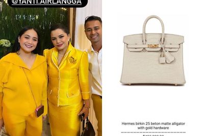Wow! Mama Gigi Tentang Tas Seharga Rumah Miliaran Pose Bareng Istri Airlangga Hartarto