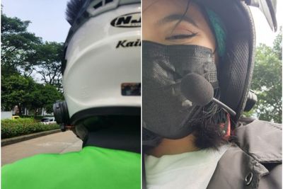 Abang Ojol Ini Pasang Intercom di Helm: Ngobrol Sama Penumpang Jadi Gak Teriak-teriak