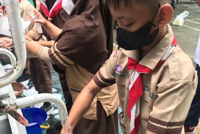 Hari Cuci Tangan Sedunia, Palyja Edukasi Siswa SDN Cideng 07 Pola Hidup Bersih dan Sehat