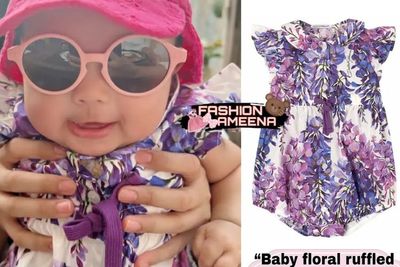 Wow! Ameena Pakai Dress Bunga-bunga Setara Gaji Milenial, Bayi Sultan Mah Bebas