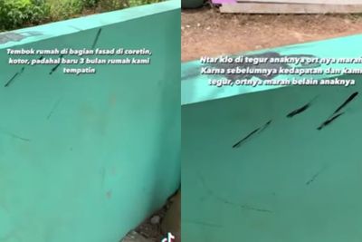 Wanita Curhat Tembok Rumah Dicoret Anak Tetangga, Ortunya Ditegur Reaksinya Bikin Jengkel