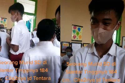 Nyaris 2 Meter, Tinggi Murid Kelas 6 SD Ini Bikin Netizen Heboh: Pas SMA Setinggi Apa?