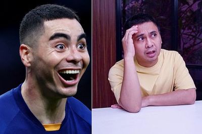 Kocak! Dibilang Mirip Pemain Newcastle Miguel Almiron, Raditya Dika Bikin Parodi Mangap