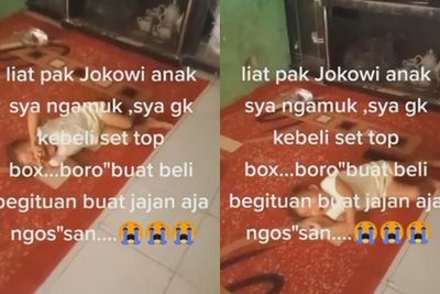 Viral Anak Nangis Gak Bisa Nonton TV, Ibu Curhat ke Jokowi Nggak Mampu Beli Set Top Box