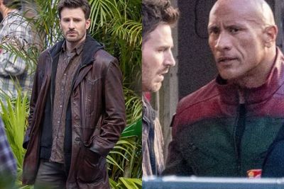 Chris Evans dan Dwayne Johnson Keciduk Syuting Film Baru, Beberapa Foto Bocor di Medsos!