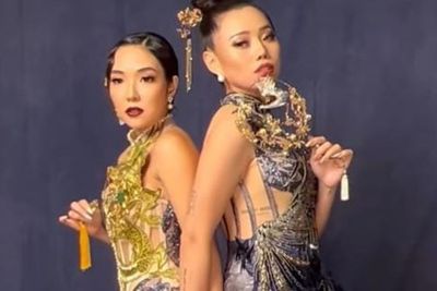 Gisel dan Wendy Pose Bareng Pakai Cheongsam si Janda Pangling Auranya Keluar