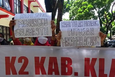 Pilu! Sudah Lulus Tes 9 Tahun Lalu, Ratusan Guru Honorer di Klaten Belum Diangkat Jadi PNS
