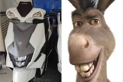 Bentar-bentar, Body Depan Motor Ini Kok Mirip Banget Karakter Keledai di Film Shrek Ya?