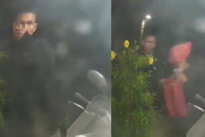 Kocak! Maling Motor Sengaja Tutupi CCTV Pakai Handuk, Padahal Wajah Sudah Terekam Jelas
