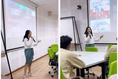 Pesona Prilly Latuconsina Pakai Rok Ikat Batik Jadi Dosen di UGM