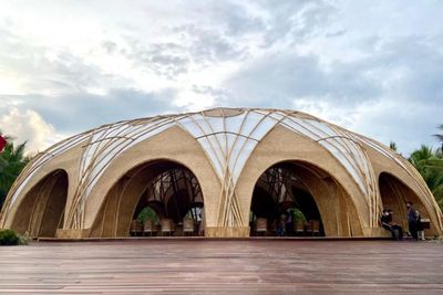 Kerennya Bamboo Dome Tempat Makan Siang Pemimpin G20 yang Dibangun Tanpa Besi, Full Bambu!