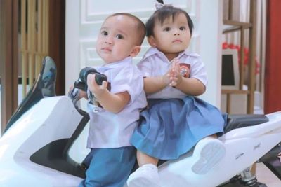 Gemas Parah! Ameena dan Cipung Boncengan Pakai Seragam SMA, Netizen: Mau Masuk Genknya 