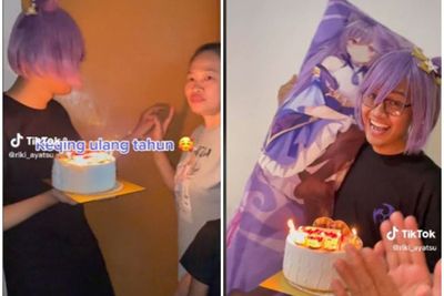 Wibu Akut! Pria Ini Rayakan Ulang Tahun Karakter Genshin Impact Bermana Keqing