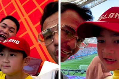 Sempat Cemberut, Rafathar Kegirangan saat Inggris Jebol Gawang Iran