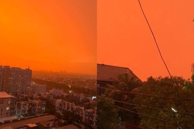 Pemandangan Tak Biasa, Langit Senja di Jakarta Berwarna Jingga, Kenapa Ya?