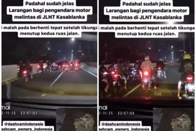 Viral Kerumunan Sepeda Motor di Atas JLNT Casablanca, Begini Respon Polisi