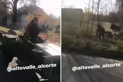 Kebut-kebutan Pakai Traktor, Pria Ini Berujung Nyungsep dan Nabrak Pohon!