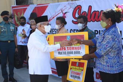 Wapres Ma ruf Amin Resmikan PLUT Pertama di Papua Untuk Kembangkan UMKM