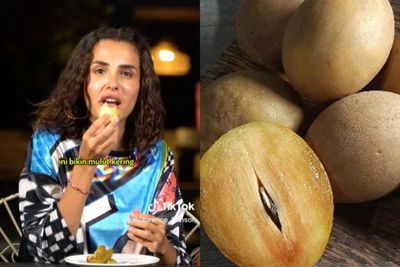 Reaksi Bule Nyobain Makan Buah Sawo, Kaget karena Keras dari Luar tapi Lembut di Dalam
