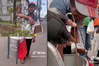 Dagangannya Diborong, Pedagang Kembang Tahu Sampai Gemetar Layani Pesanan, Bikin Terenyuh!