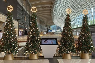Suasana Natal di Marina Bay Sands Singapura Bikin Takjub, Bertabur Lampu dan Pohon Cemara