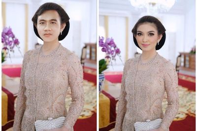 Ngakak! Ini Potret Gibran Rakabuming Pakai Kebaya dan Konde, Jadi Kembaran Selvi Ananda