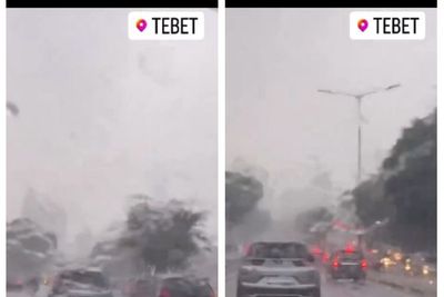 Jarang Terjadi, Hujan Es Kabarnya Guyur Tebet Jakarta Selatan