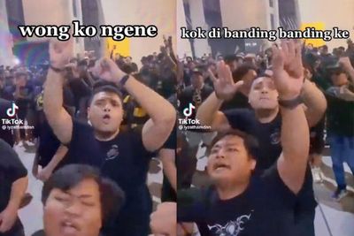 Viral Suporter Malaysia Nyanyikan Lagu Ojo Dibandingke, Netizen: Awas Diklaim!