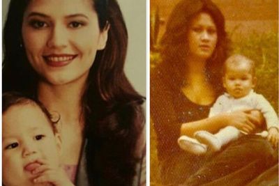 Peringati Hari Ibu, Tamara Bleszynski So Sweet Pamer Foto Zaman Muda dengan Anaknya