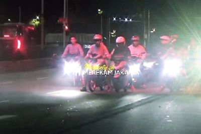 Ada E-TLE, Puluhan Motor Tetap Nekat Balap Liar di Jalan Sudirman