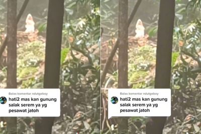 Momen Mengerikan Pendaki Rekam Penampakan Putih di Gunung Salak