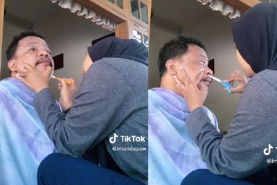 So Sweet! Anak Perempuan Ini Telaten Cukur Kumis Ayahnya, Netizen Auto Mewek