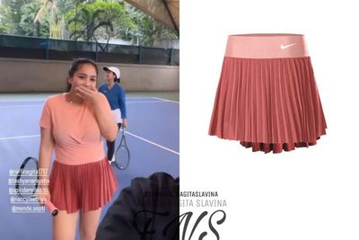 Potret Nagita Slavina Pakai Rok Mini Main Tennis, Netizen: Semok Banget!