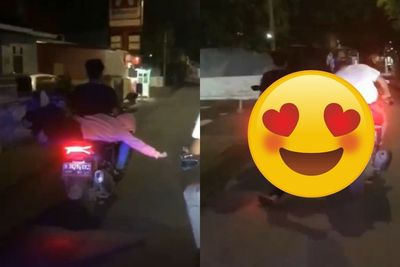 Berlagak Jadi Superman saat Dibonceng Motor, Ending Remaja Ini Sesuai Harapan Netizen