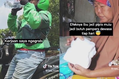 Haru! Perjuangan Driver Ojol Cari Nafkah Buat Belikan Popok Ibu, Banjir Doa dan Pujian