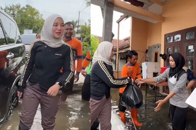 Chacha Frederica Kasih Bantuan ke Korban Banjir di Kendal, Warga: Dari Mana Mbak?