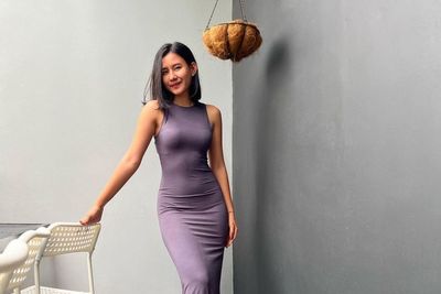 Shenina Cinnamon Kenakan Dress Ungu Tunjukan Body Goals, Netizen: Kayak Ga Pakai Baju