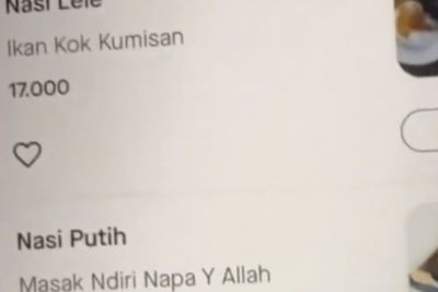 Pesan Masakan Padang di Aplikasi, Keterangan Menunya Bikin Ngakak: Masak Ndri Napa Y Allah