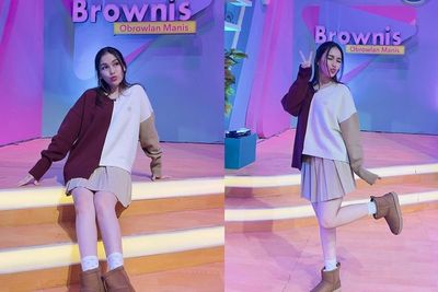 Gaya Ayu Ting Ting Pakai Sweater dan Rok Mini ala Eonni Korea, Netizen Gemas Berjamaah