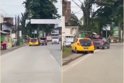 Viral 2 Mobil LCGC Adu Body di Jalan, Netizen: Biasanya Pajero dan Fortuner, Lah Ini..