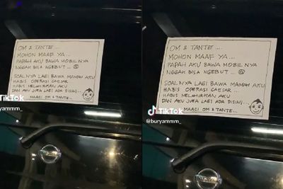 Demi Keselamatan Anak-Istri, Pria Ini Tulis Pesan di Belakang Mobil, Isinya Bikin Terenyuh