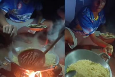 Mie Sewajan Tumpah ke Bara Api, Cowok-cowok Ini Gagal Mukbang Padahal Udah Pegang Piring