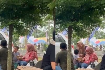Gemes! Momen Kocak Bocah Salah Orangtua, Minta Disuapin Makan sama Orang Lain