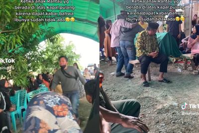 Pilu! Momen Anak Rantau Pulang Ketika Dapat Kabar Ibu Meninggal, Banjir Air Mata