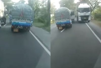 Viral Video Truk Ugal-ugalan Nyaris Oleng di Jalan Raya, Warganet Dibuat Gagal Fokus!